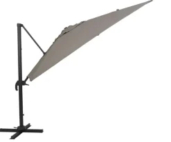 Garden FLAIR Ampelschirm NORMAN 2-teilig 300 x 300 cm hellgrau