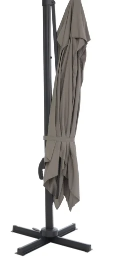 Garden FLAIR Ampelschirm NORMAN 2-teilig 300 x 300 cm hellgrau