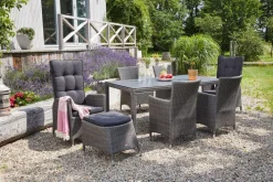 Garden FLAIR Dining Gartentisch LIANA 180 x 90 cm graumix