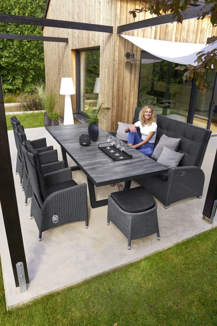 Garden FLAIR Fußhocker Outdoor LIANA graumix