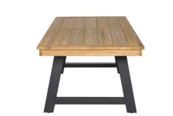 Garden FLAIR Gartentisch OLI 220-300 x 100 cm sandschwarz /Teak