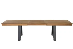 Garden FLAIR Gartentisch OLI 220-300 x 100 cm sandschwarz /Teak