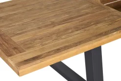 Garden FLAIR Gartentisch OLI 220-300 x 100 cm sandschwarz /Teak