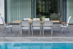 Garden FLAIR Positionsstuhl Garten SALZBURG Alu /hellgrau