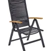 Garden FLAIR Positionsstuhl Garten LEIF schwarz /Rope