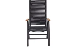 Garden FLAIR Positionsstuhl Garten LEIF schwarz /Rope