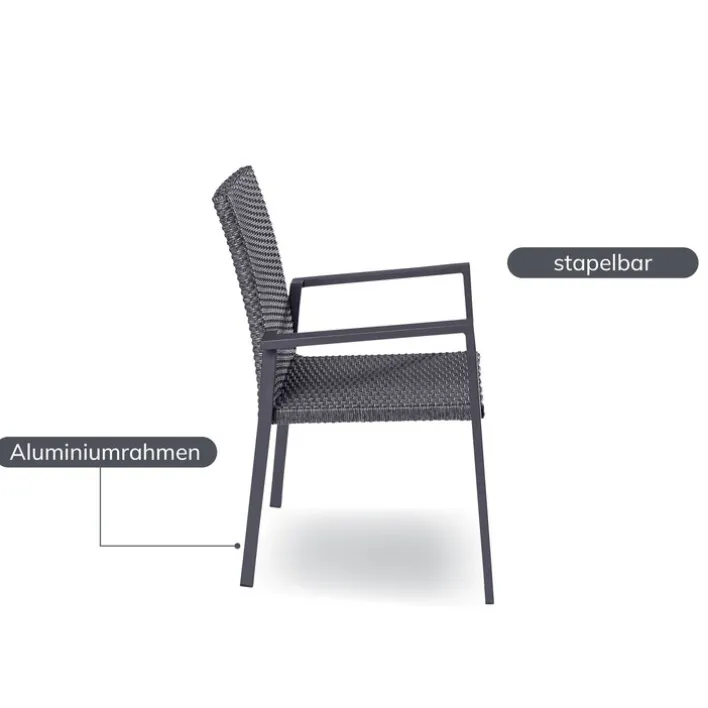 Garden FLAIR Stapelstuhl Garten LAURA omega grau