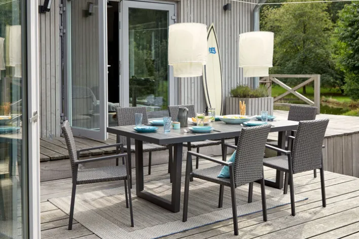 Garden FLAIR Stapelstuhl Garten LAURA omega grau