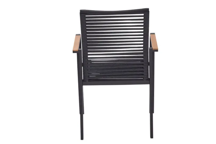 Garden FLAIR Stapelstuhl Garten LEIF schwarz /Rope