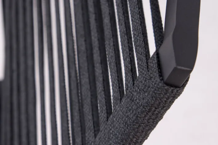 Garden FLAIR Stapelstuhl Garten LEIF schwarz /Rope