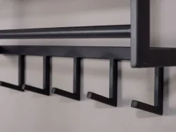 Garderobe 70 x 20 cm Metall schwarz