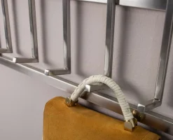 Garderobe 60 x 100 cm silberfarbig