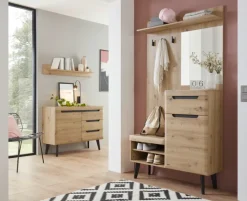 Garderobenkombination SET G2 TORGE 3er Set braun/schwarz