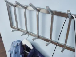 Garderobenleiste 65 x 30 cm Silberfarbig