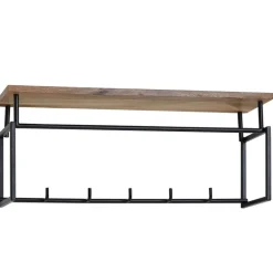 Garderobenpaneel 53 x 40 cm Mango/schwarz