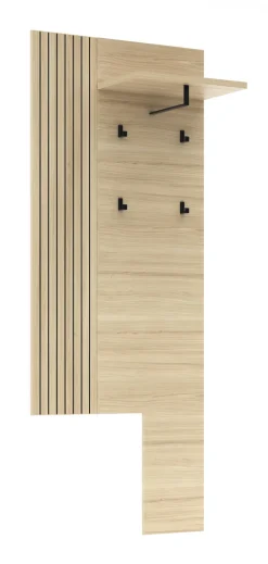 Garderobenpaneel 70 x 175 cm Riva-Eiche-Dekor/schwarz