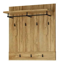 Garderobenpaneel CORTINA 93 x 110 cm Eiche braun