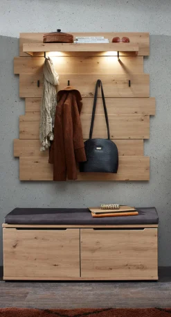 Garderobenpaneel SEDEO 120 x 125 cm Artisan Eiche-Dekor