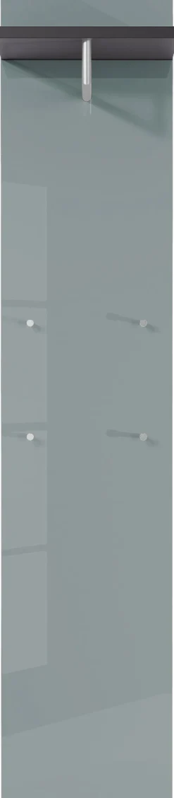 Garderobenpaneel SIRIANO 39 x 190 cm silbergrau/ anthrazit