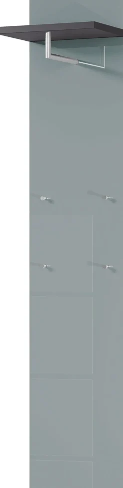 Garderobenpaneel SIRIANO 39 x 190 cm silbergrau/ anthrazit