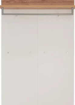 Garderobenpaneel THEO 96 x 147 cm Weiß/ Navarra Eiche NB