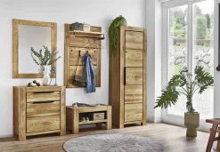 Garderobenpaneel  JURIA 80 x 120 cm Eiche massiv