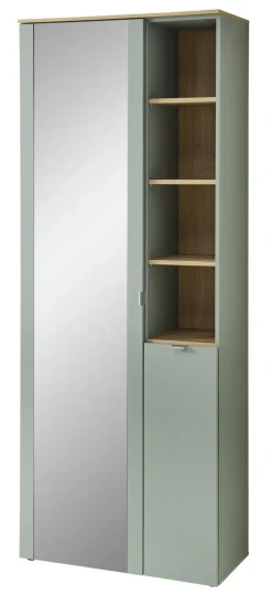 Garderobenschrank 78 x 202 x 38 cm schilfgrün supermatt/braun