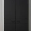 Garderobenschrank BOGOTA 70 x 211 cm Wildeiche massiv/anthrazit