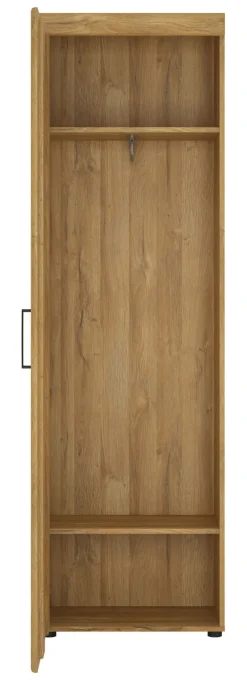 Garderobenschrank CORTINA 58 x 195 cm Eiche braun