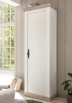 Garderobenschrank FLORENZ 73 x 201 cm weiß/braun