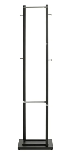 Garderobenständer 40 x 175 cm chrom/schwarz