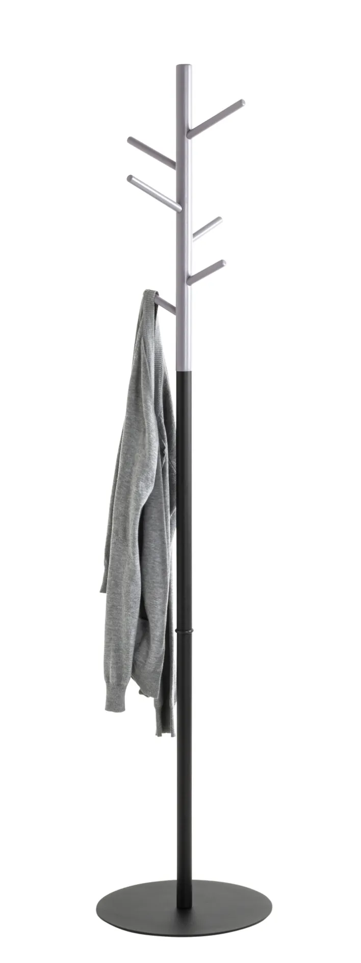 Garderobenständer 36 x 170 cm schwarz/grau