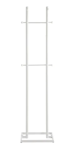 Garderobenständer 45 x 175 x 34 cm Metall weiß