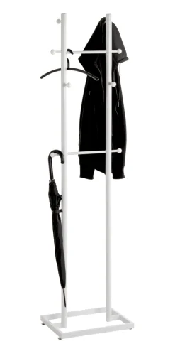 Garderobenständer 45 x 175 x 34 cm Metall weiß