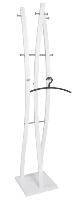 Garderobenständer BENNO 35 x 180 x 35 cm Chrom weiß