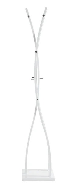 Garderobenständer BENNO 35 x 180 x 35 cm Chrom weiß