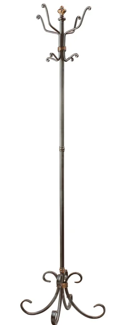 Garderobenständer OPERA 180 x 46 cm Stahl anthrazit/silber