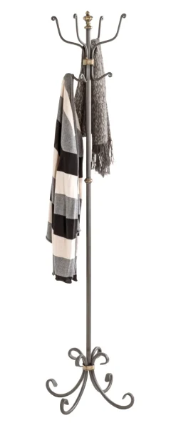 Garderobenständer OPERA 180 x 46 cm Stahl anthrazit/silber