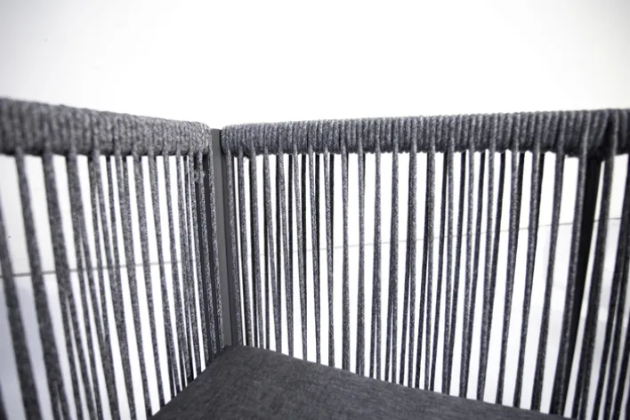 Garten FLAIR Loungesessel Outdoor RENO anthrazit /Rope grau