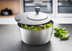 GEFU Salatschleuder ROTARE 25 cm Edelstahl silberfarbig