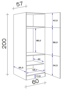 Geräteumbauschrank Wito Weiß