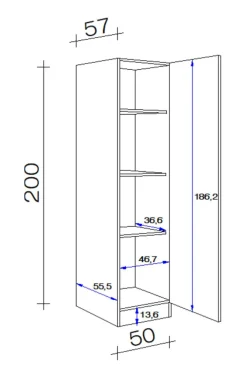 Geschirrschrank Avila Weiß/Braun
