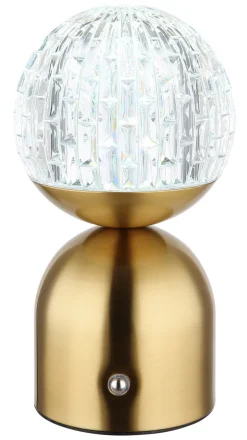 GLOBO Akku LED Tischlampe JULSY messingfarbig /klar