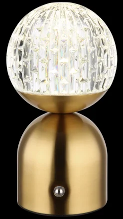 GLOBO Akku LED Tischlampe JULSY messingfarbig /klar