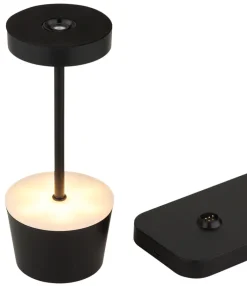 GLOBO Akku LED Tischleuchte DAWSON, Kunststoff/Metall, 30 x 21,6 x 8,5 cm Schwarz