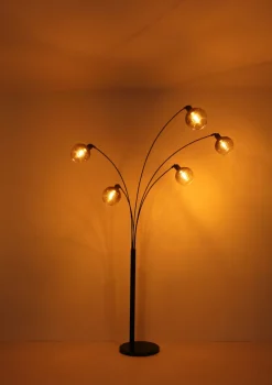 GLOBO Bogenlampe SEYMOUR 5-flg schwarz