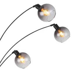 GLOBO Bogenlampe SEYMOUR 5-flg schwarz