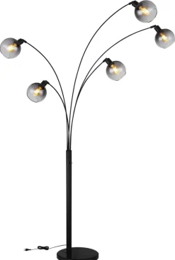 GLOBO Bogenlampe SEYMOUR 5-flg schwarz
