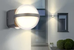 GLOBO LED Außenwandleuchte ILLI 10 cm anthrazit