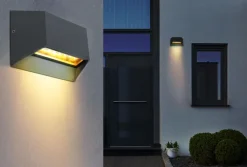 GLOBO LED Außenwandleuchte HONNA 14,8 cm anthrazit